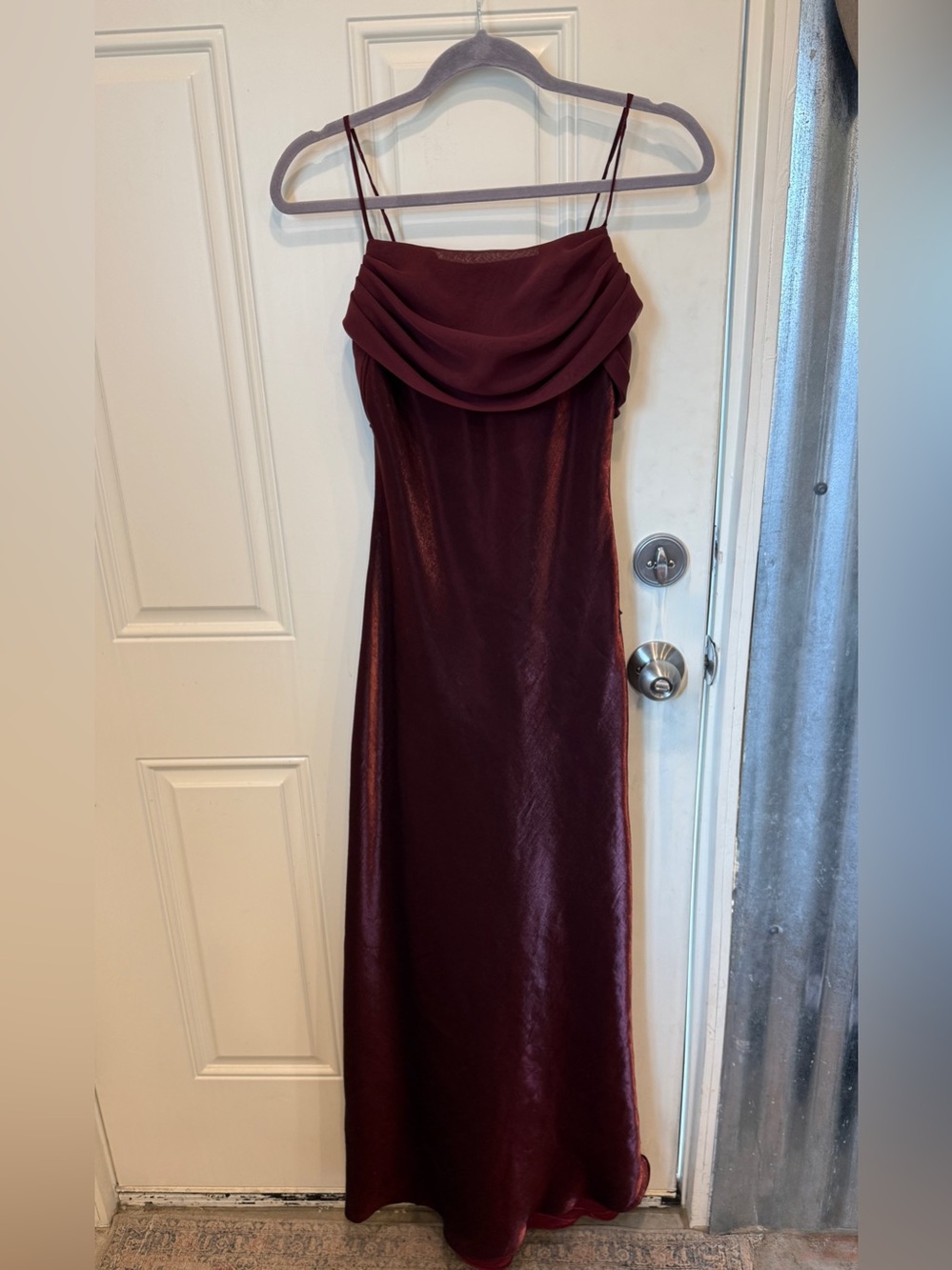 Vintage Dollar USA Burgundy Formal Evening Gown